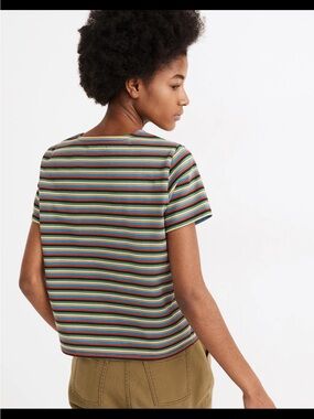 Madewell Striped Short-Sleeve Tee in Multi-Color
